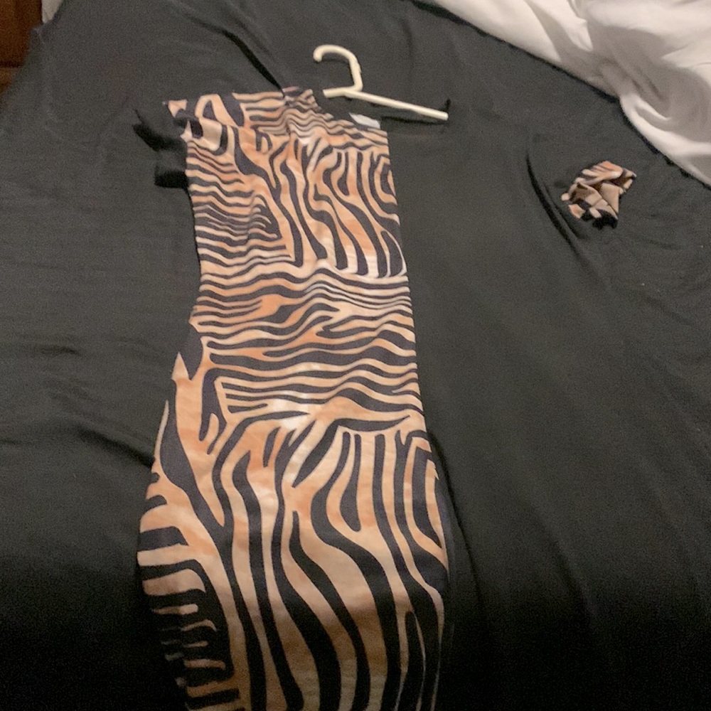 Mid length two tone dress